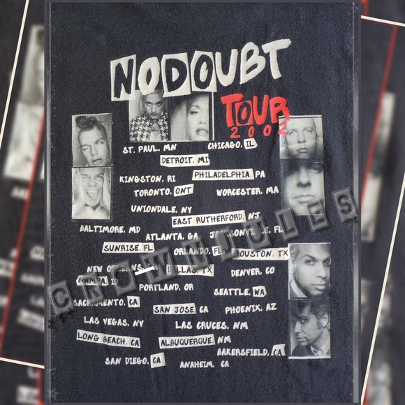 Vintage No Doubt 🎸 Tour Shirt Gwen Stefani 00s 2002 graphic t-shirt - Picture 6 of 12